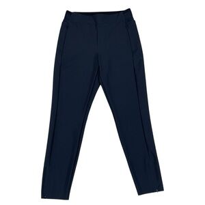 Athleta Stellar Tight Pants Size 10 Black Pockets Zipper Ankle Style 982974-00